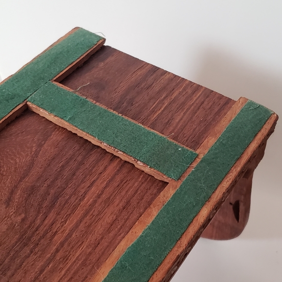 Antique Carved Wooden Elephant and Floral Expandable Book Holder from India - Picture 10 of 16